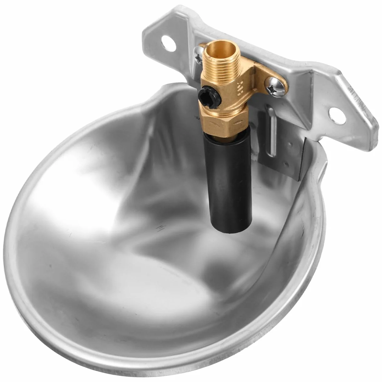 Abreuvoir Automatique Inox Bol Eau Anti-éclaboussures pour Bovins Ovins Régulateur Niveau Constant
