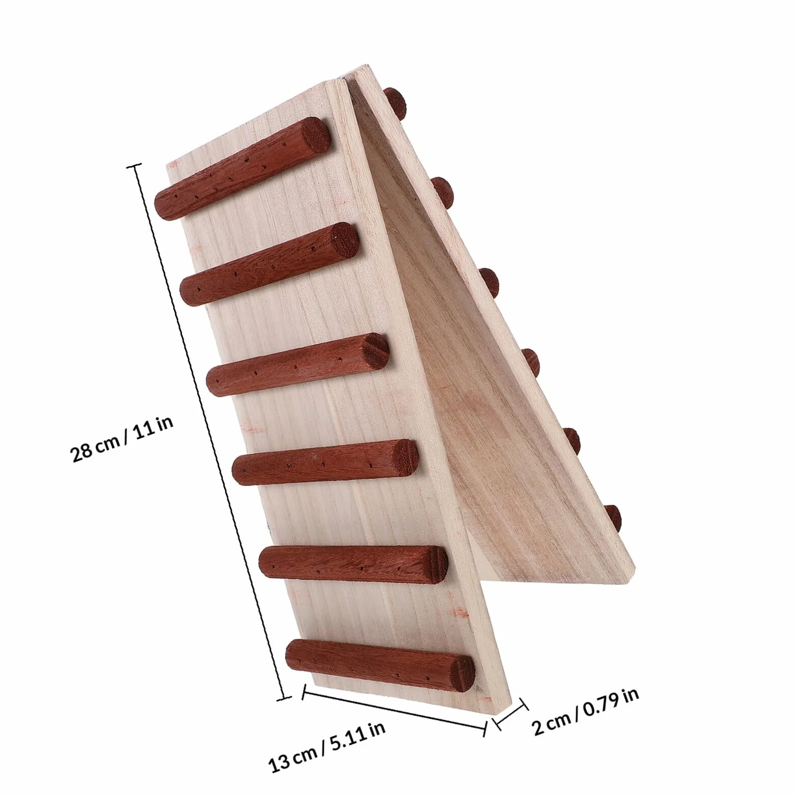 SHINEOFI Échelle en Bois pour Petits Animaux Matériau Naturel et Sûr, pour Cage, Favorisant Exercice et Jeu sans Bavure, Couleur Kaki