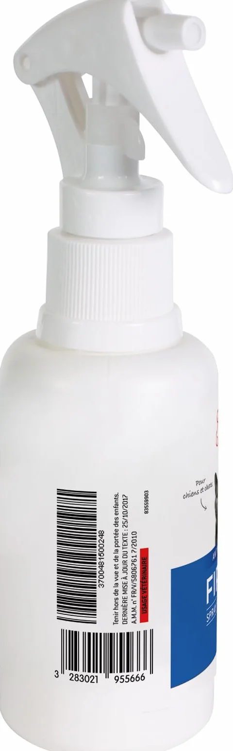 Fiprokil Spray 2,5 MG Chats & Chiens Clément Thékan - Traitement des infestations par Les Puces/Tiques/Poux Broyeurs - Fabriqué en France - 100 ML