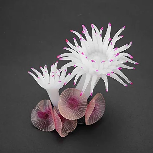Décorations artificielles Plantes coralliennes pour aquarium Simulation naturelle Corail Blanc