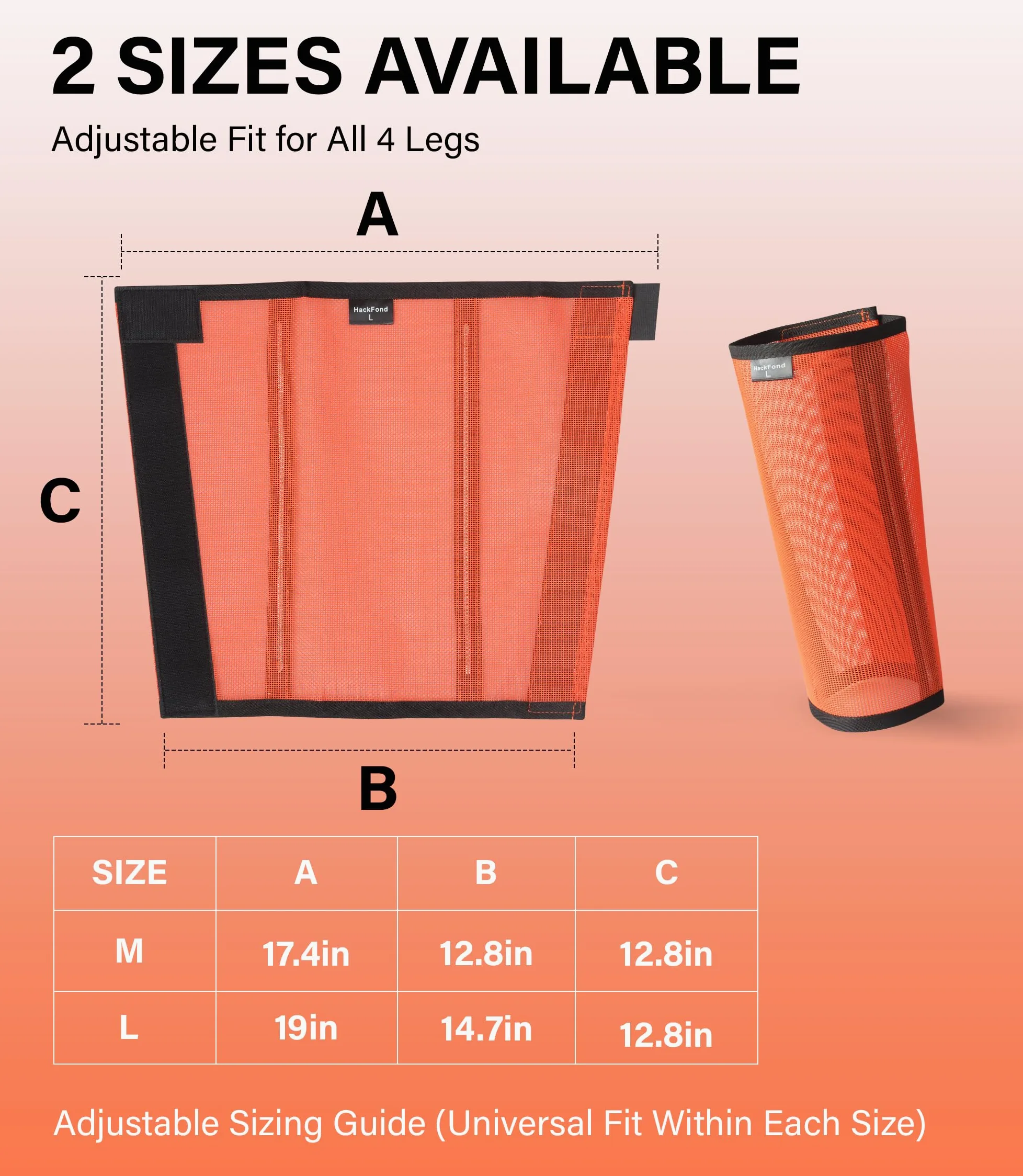 Lot de 4 guêtres de cheval en maille respirante pour protection contre les insectes et les rayures, protège-jambes confortables pour pâturage, randonnée et utilisation quotidienne, orange vif