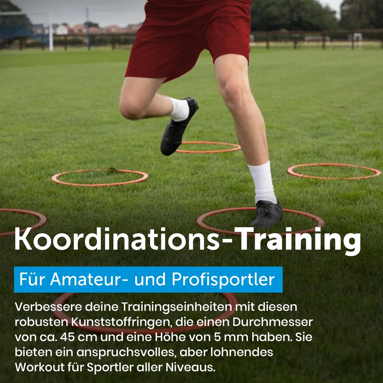 Lot de 12 anneaux de coordination avec sac pour entraînement agility chiens football
