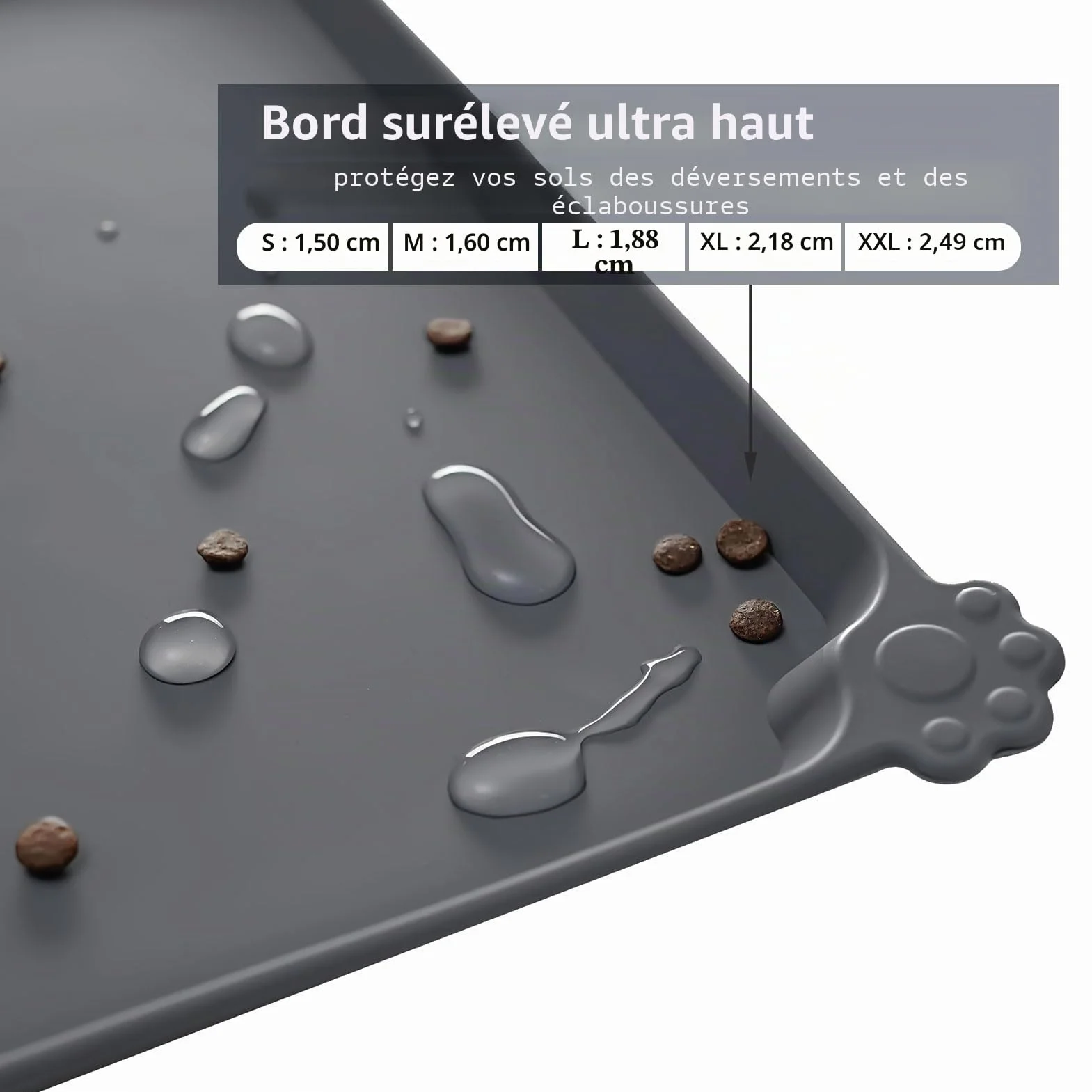 Tapis de Bol en Silicone antiadhésif Reopet pour Chats et Chiens - Imperméable