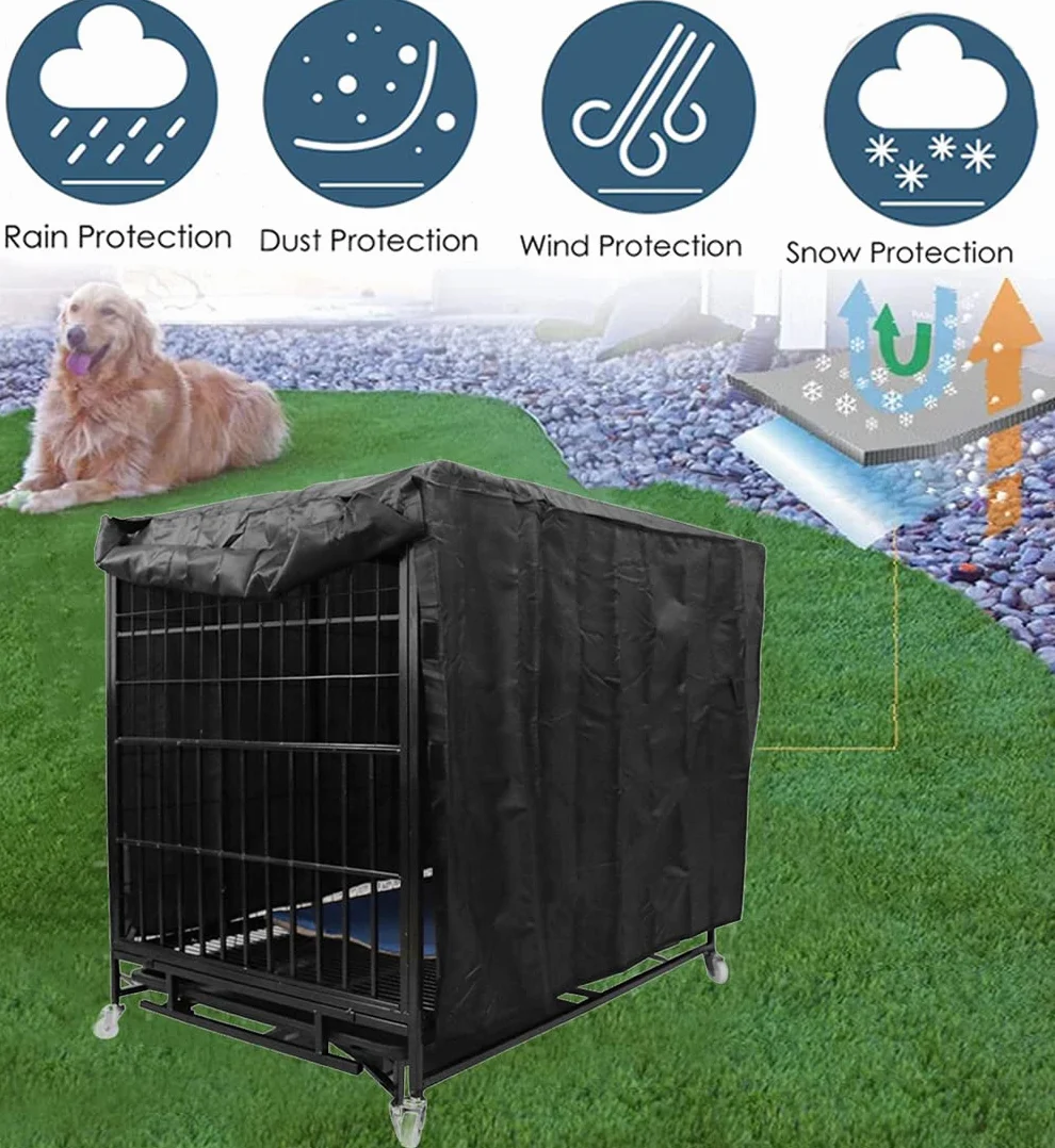 Housse de cage pour chien 55,9 cm Imperméable Respirante Protection solaire Été/hiver