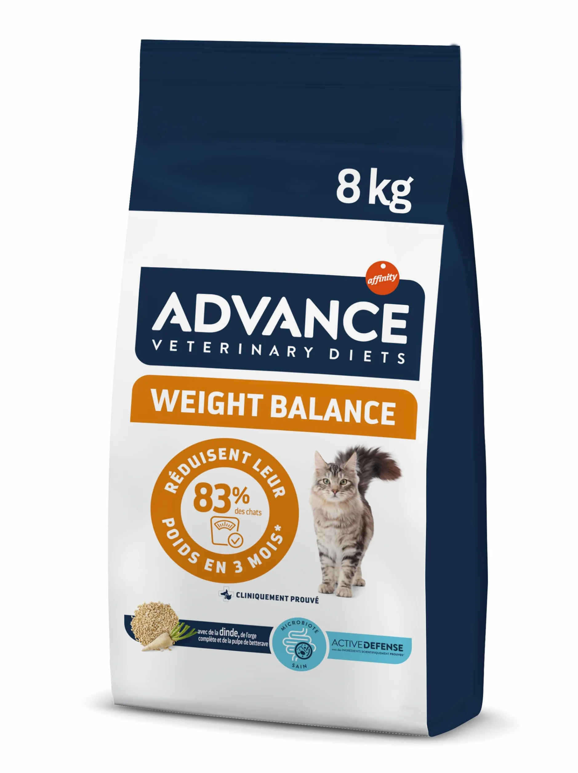 Advance Veterinary Diets Weight Balance Croquettes pour Chats 8 kg