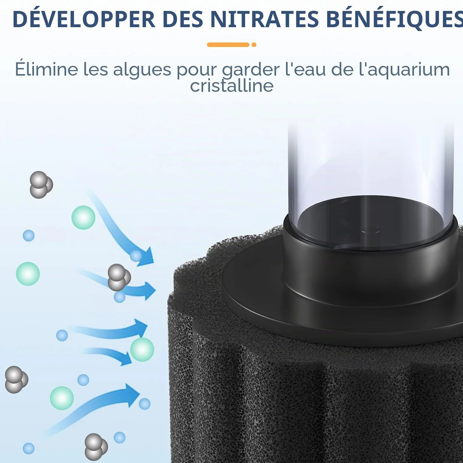 Pawfly Filtre éponge d'aquarium Nano Bio Silencieux Betta Kit Mousse Crevettes Tuyau Aération 12 litres