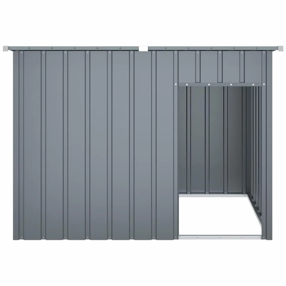 Chenil d'extérieur pour Chien, Enclos Cage Métal avec Toit Anthracite Acier galvanisé