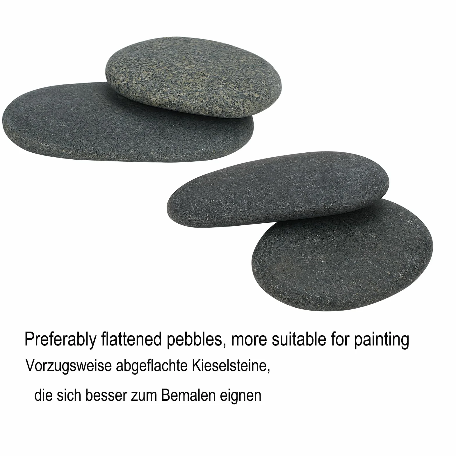 Galets Plats à Peindre 5-7.5 cm Pierre Naturelle pour Décoration d'Aquarium
