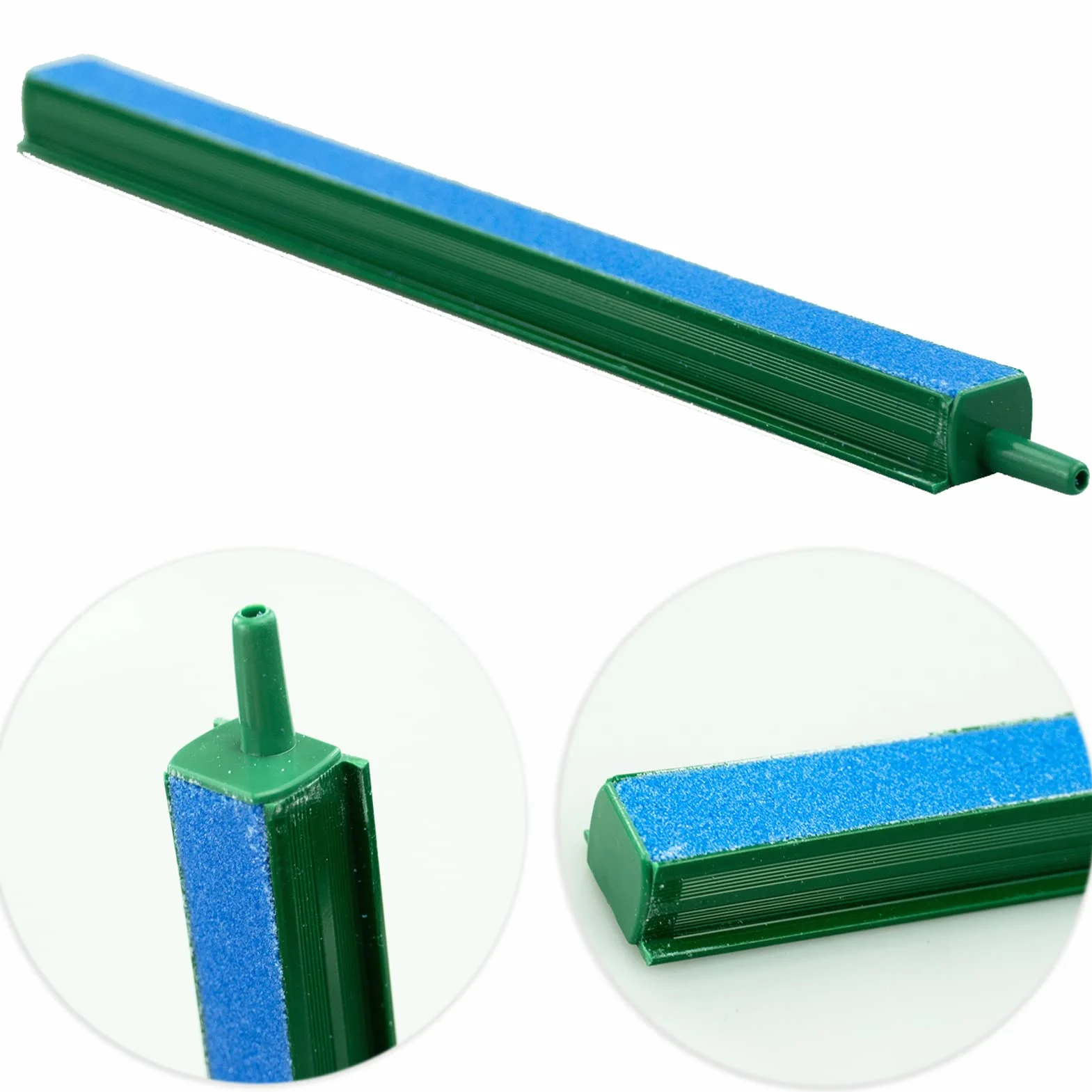 Lot de 5 barres de pierre à air 12 cm 10,7 cm pour pompe d'aquarium Vert/bleu