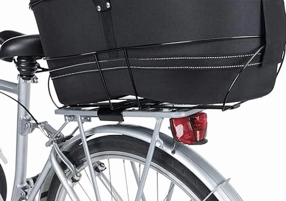 Trixie Grand Panier vélo pour Chien Fixation Porte-Bagages 8 kg 29 × 49 × 60 cm Cadre métallique