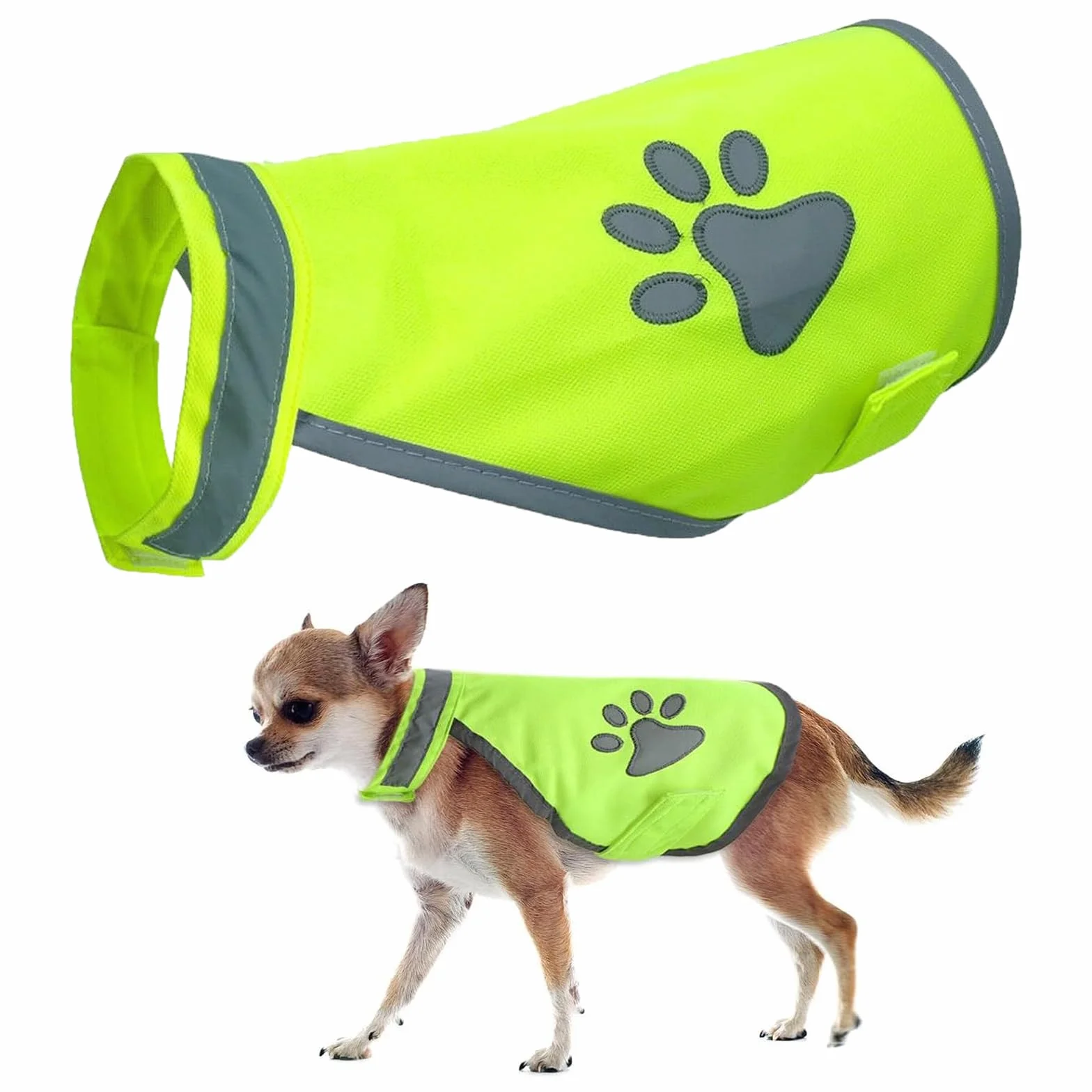 Gilet Réfléchissant Chien Haute Visibilité Sécurité L
