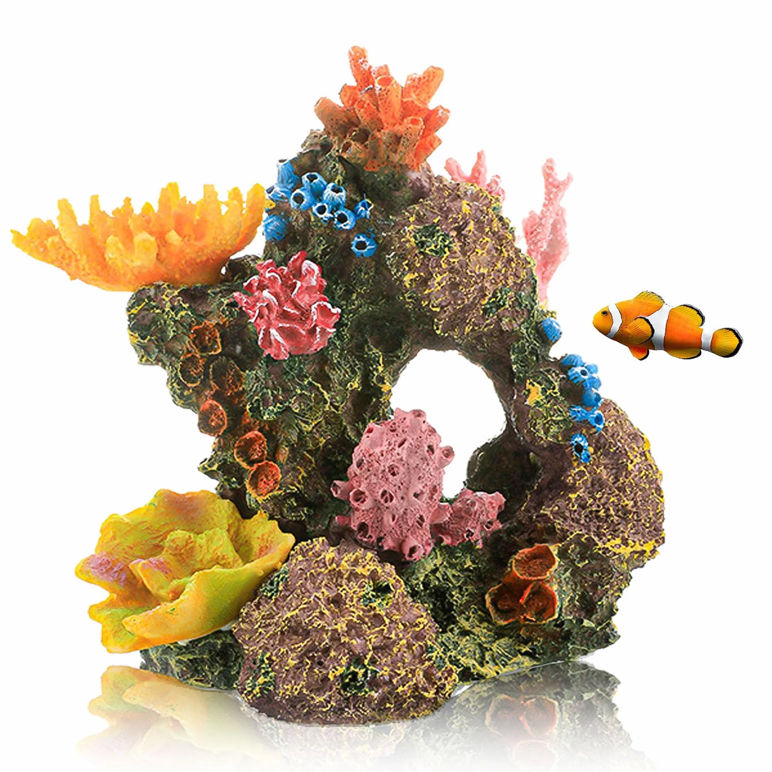 Décoration de corail pour aquarium, plantes sous-marines, résine colorée