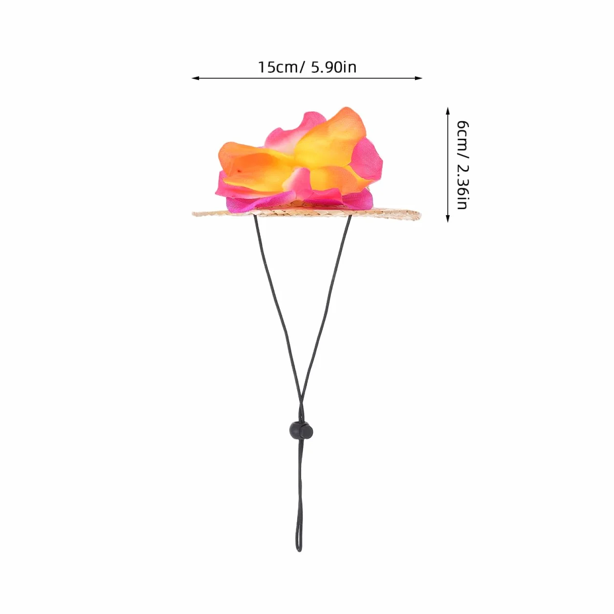 Costume Hawaïen pour Chien avec Chapeau De Paille Et Guirlande Accessoires pour Animaux