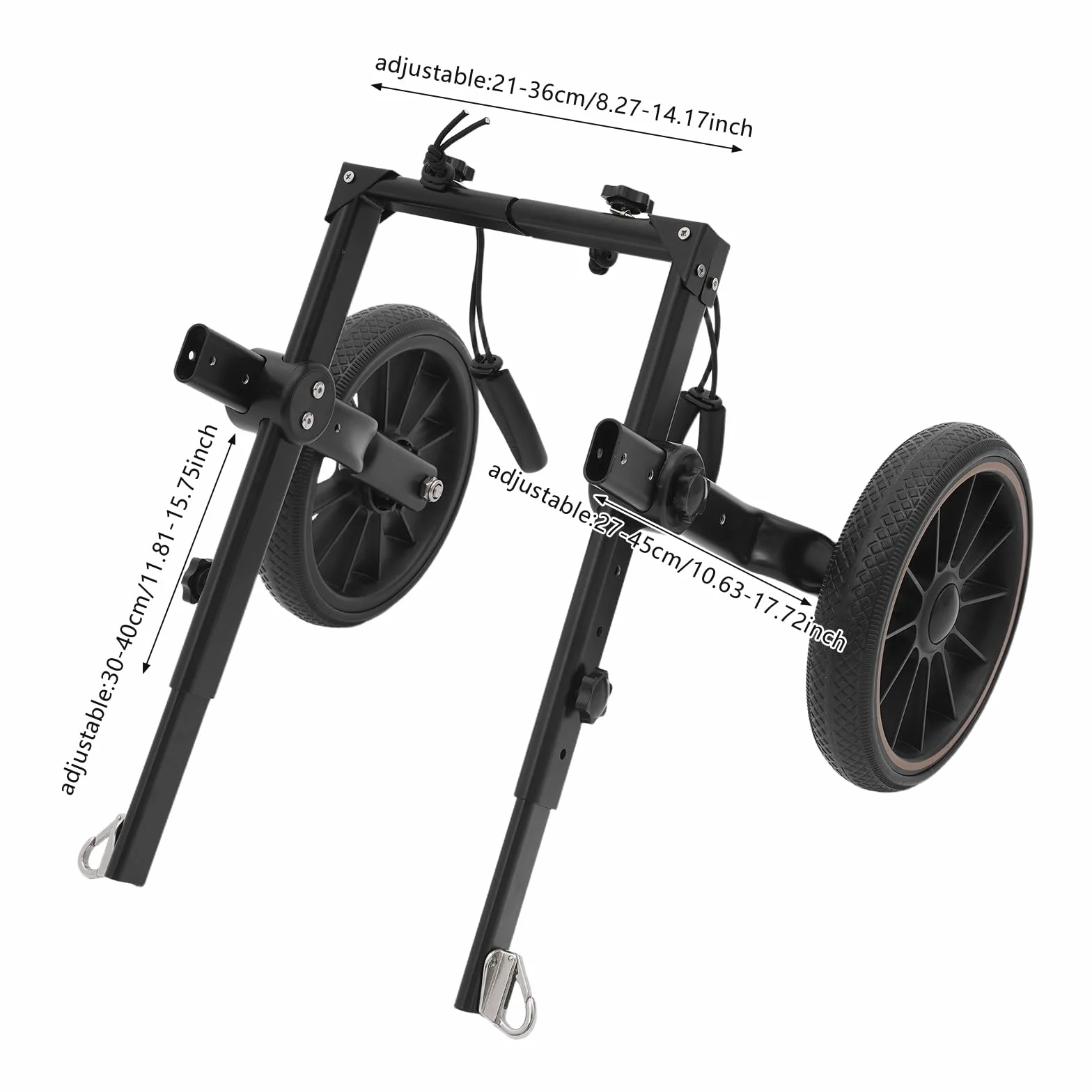 Fauteuil roulant léger pour chien jusqu'à 65 kg, réglable, roues amortissantes, aide rééducation