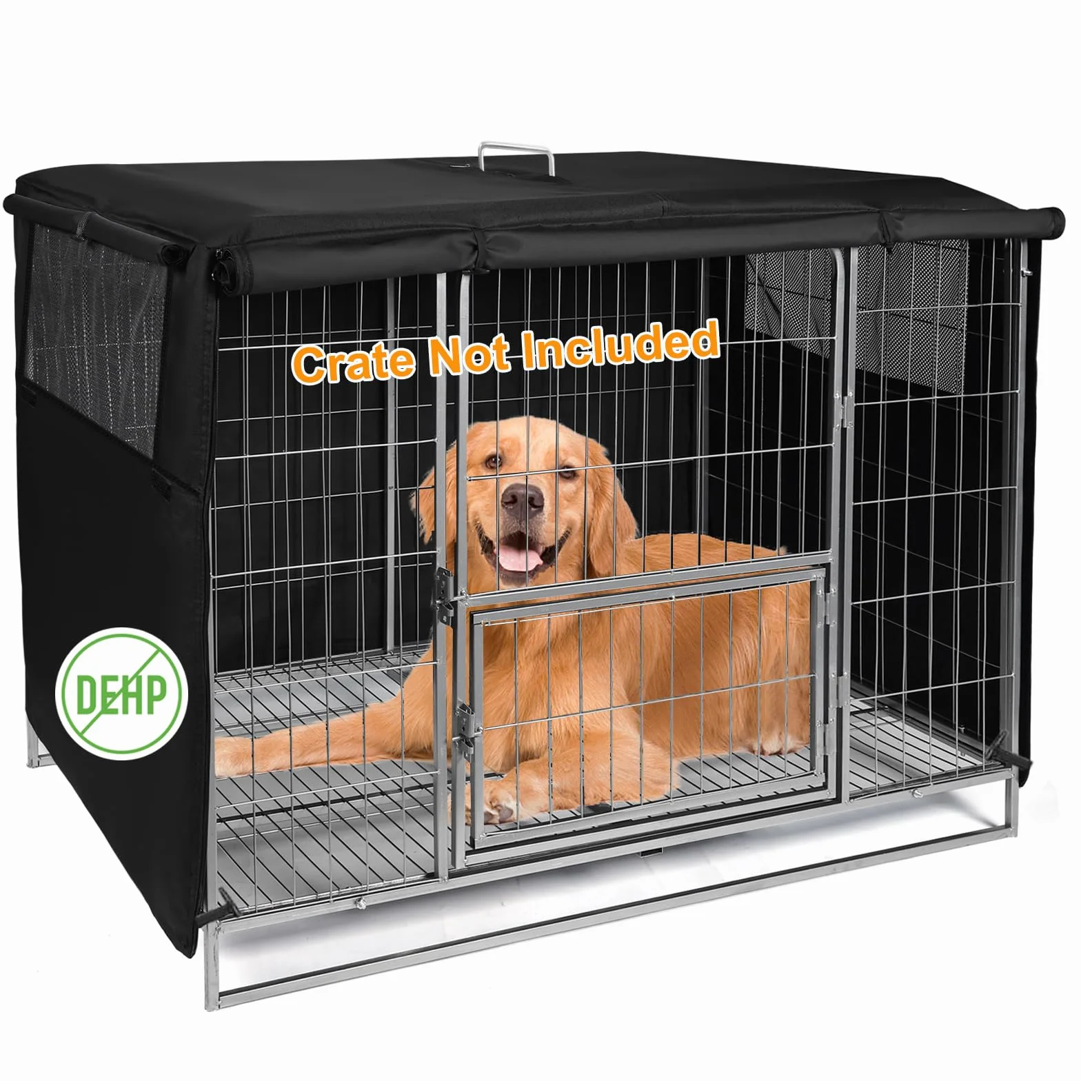 Housse de Cage pour Chien en Tissu Oxford 600D pour Cage Métallique 107 x 72 x 76 cm