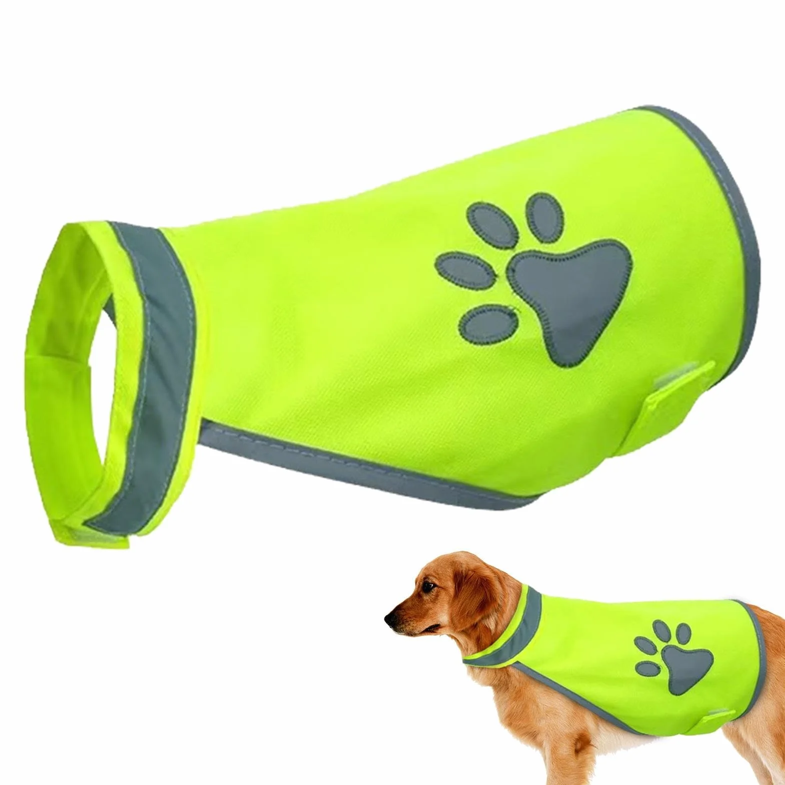 Gilet de sécurité réfléchissant pour chien, Veste Haute Visibilité Taille M