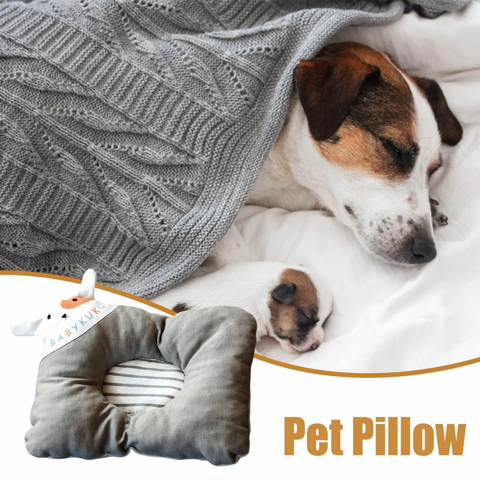 Oreiller apaisant pour chien en peluche confortable et respirant