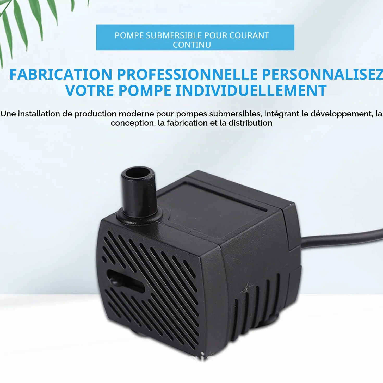 CAM2 Mini pompe à eau submersible 350 L/H 5 W pour aquarium fontaine