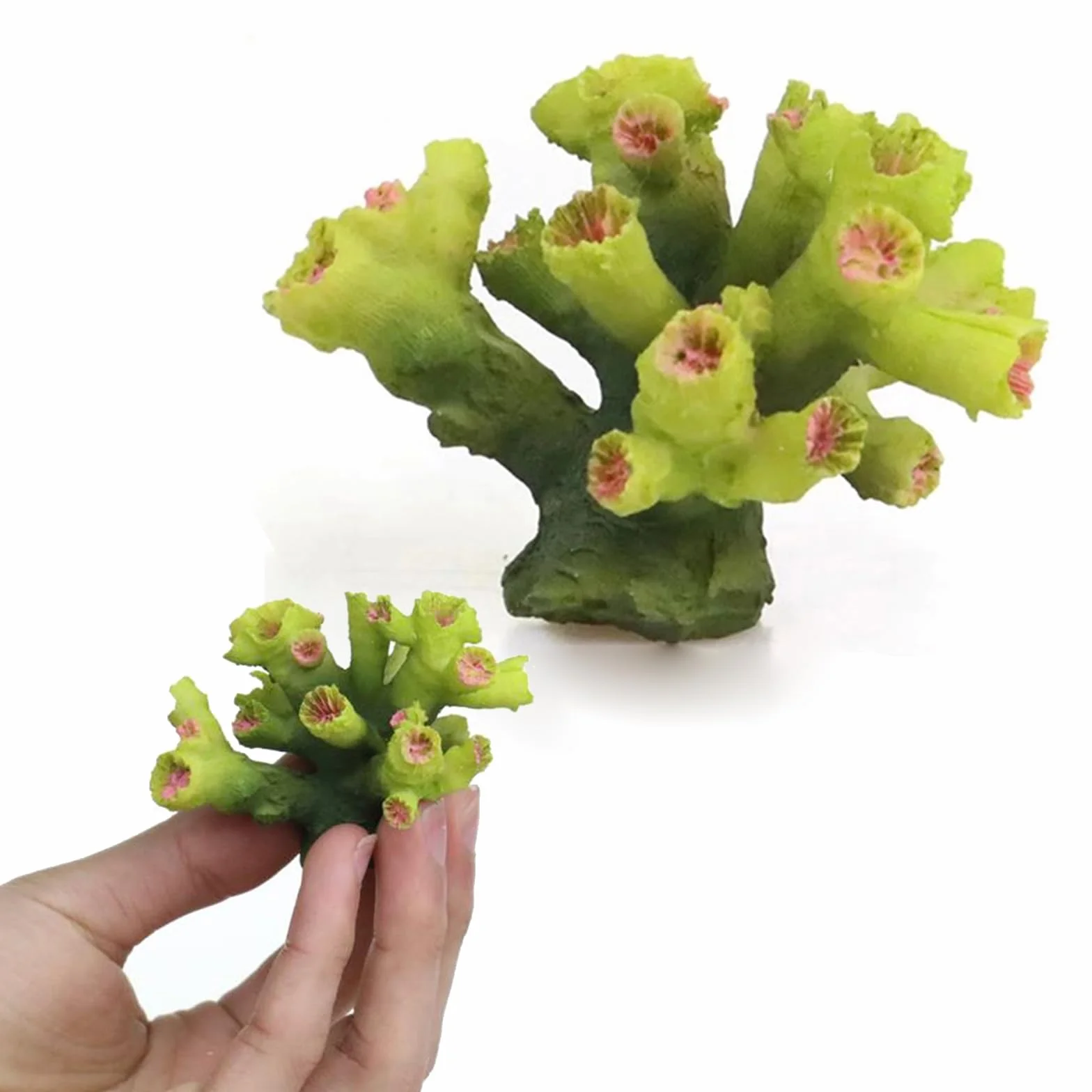 Artificielle Deco Corails Aquarium Plante Vert Décoration pour Aquarium à Poissons