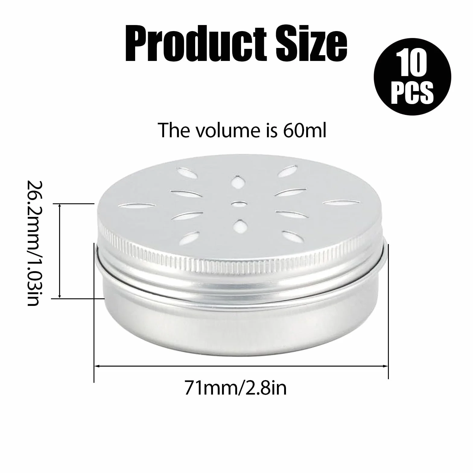 10 Pièces Récipients en Aluminium pour Parfum de Chien avec Ventilation, Boîtes Réutilisables