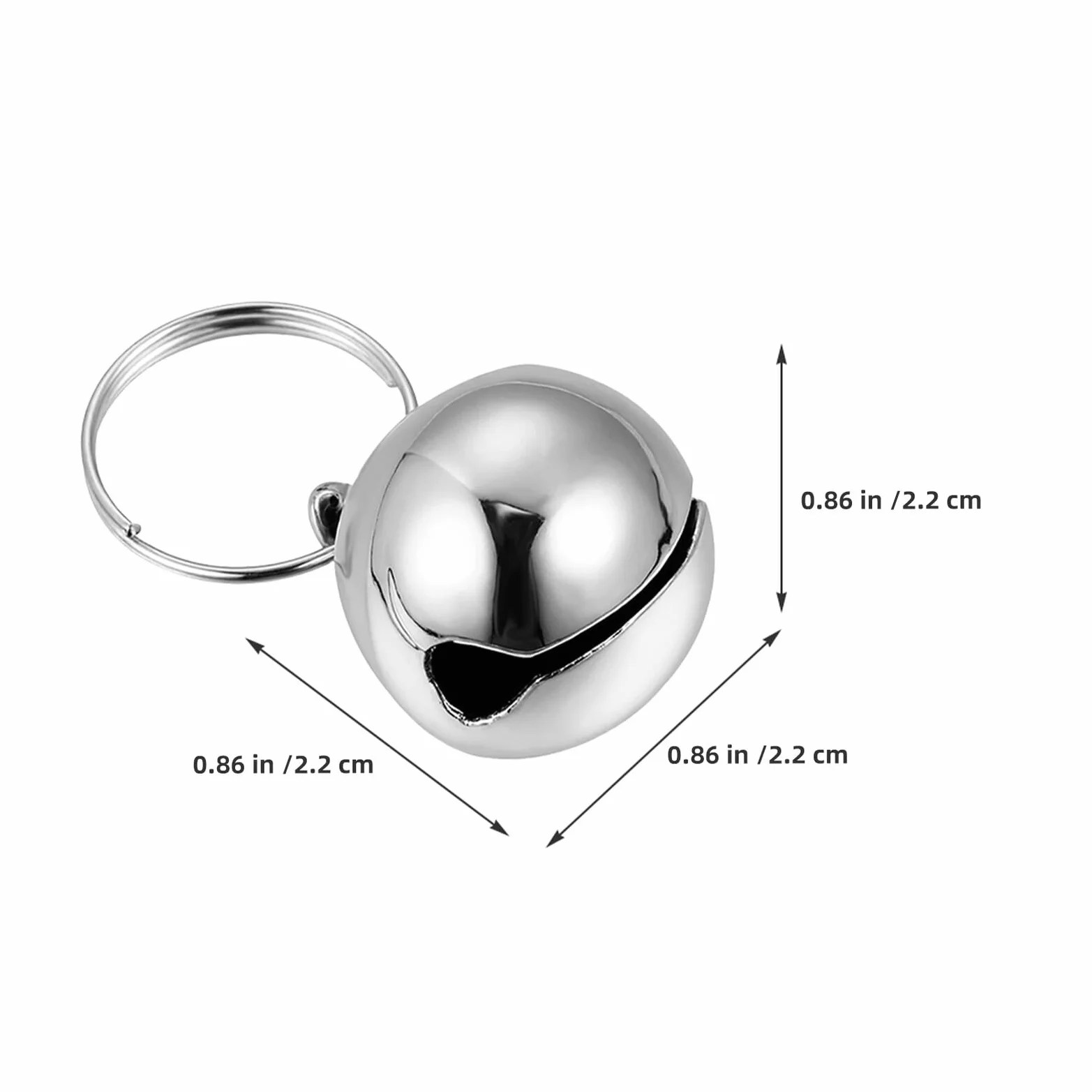 Clochettes en Métal Argenté pour Collier d'animaux, Son Clair, Fixation Facile, Accessoires Festifs pour Extérieur