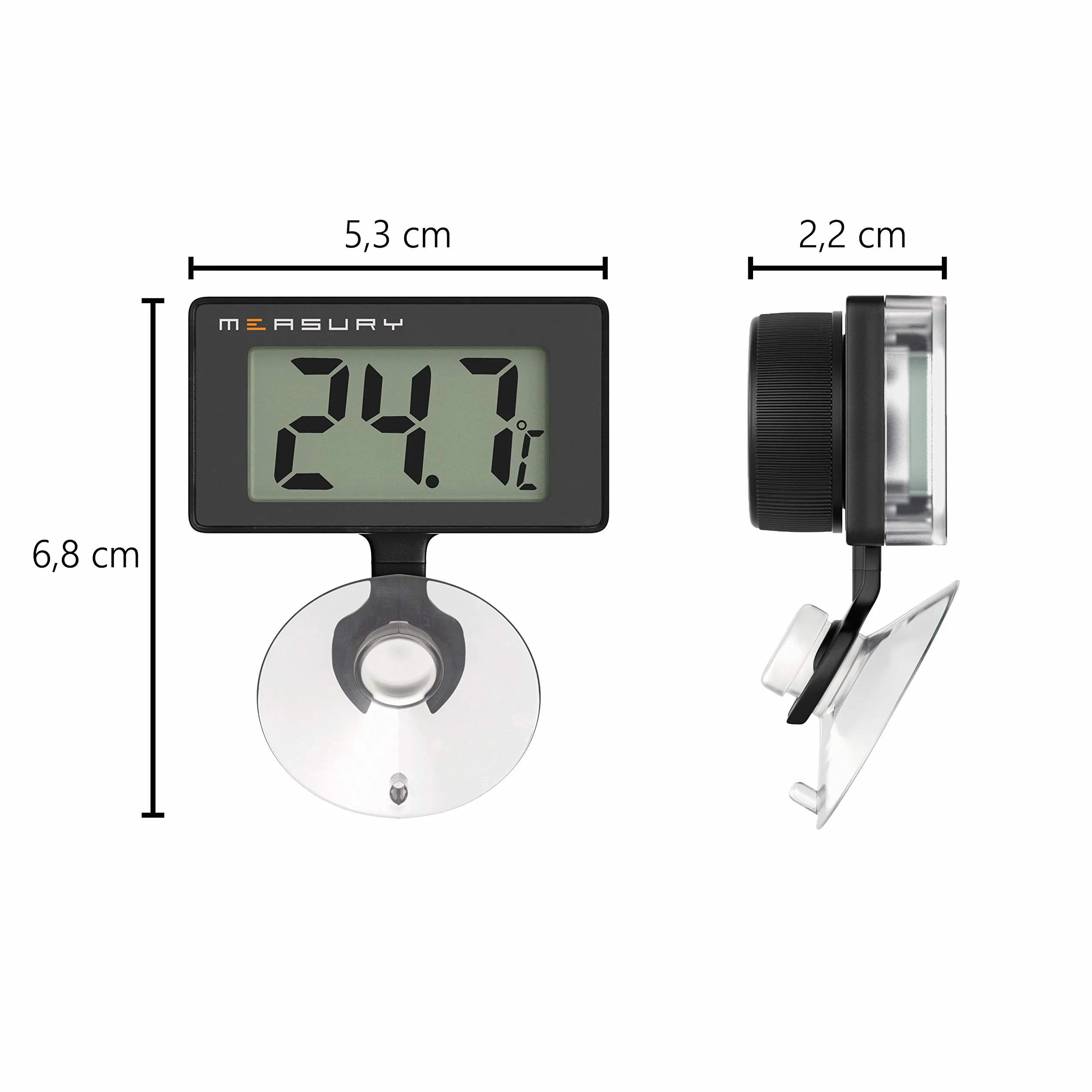 Measury Thermometre Aquarium Digital TM10 Eau Douce Eau de Mer Thermomètre