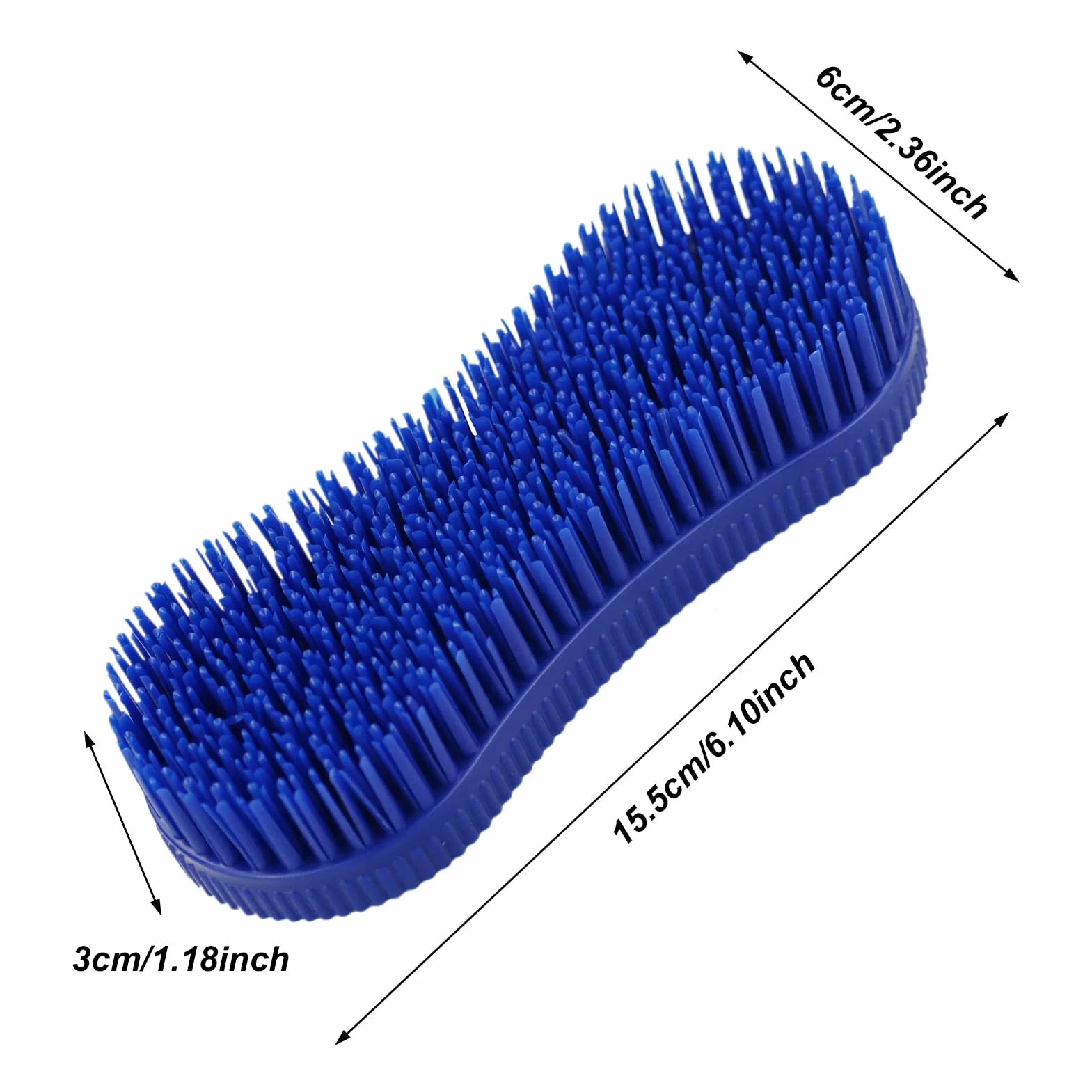 Lot de 2 brosses de nettoyage en silicone pour cheval – Outil de massage équestre