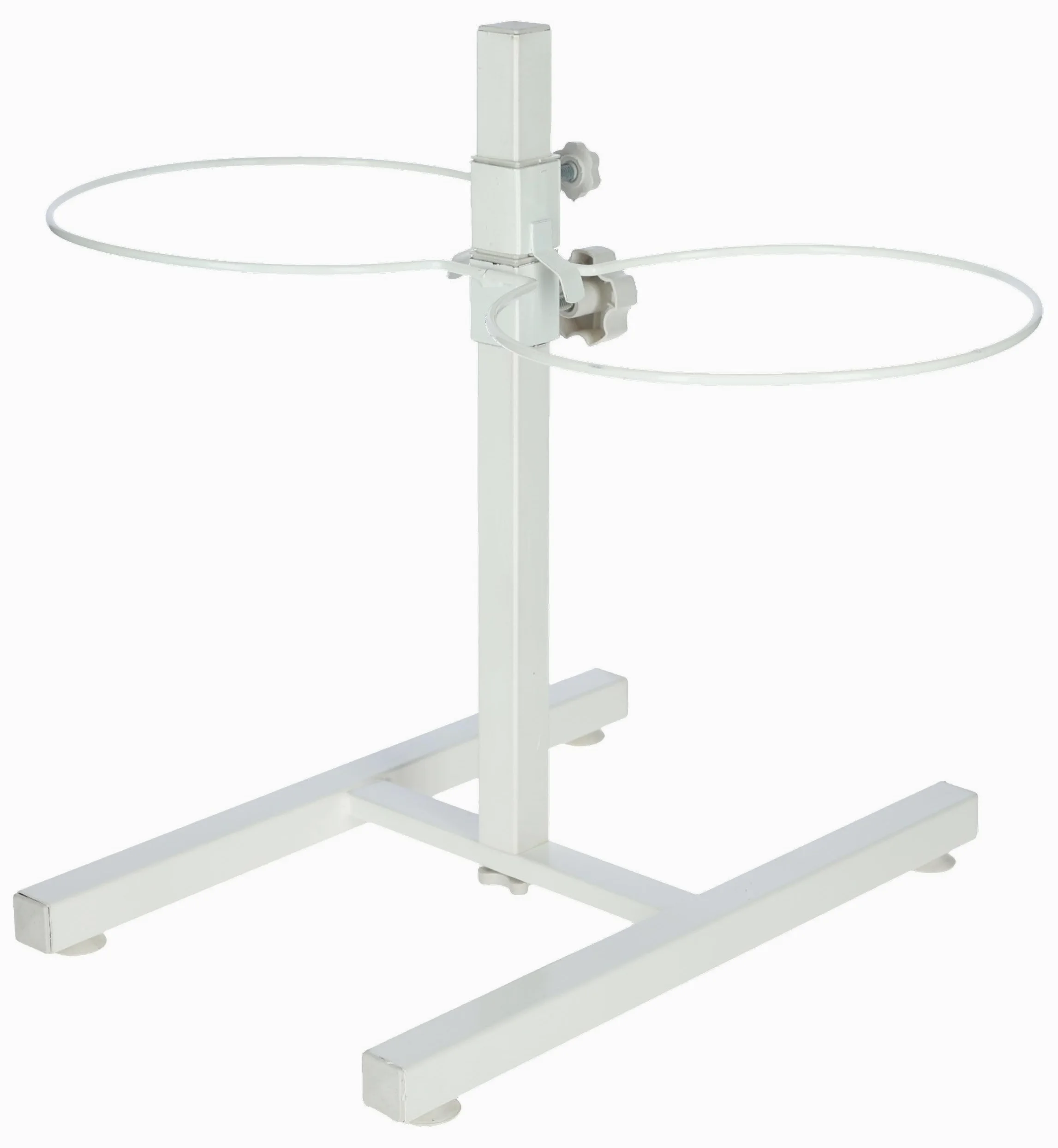 Kerbl gamelle pour Chien, Blanc, 54x27x43 cm, 2x2800 ML, Cadre en Acier, 2 gamelles en Acier Inoxydable, Hauteur réglable en continu, gamelle surélevée