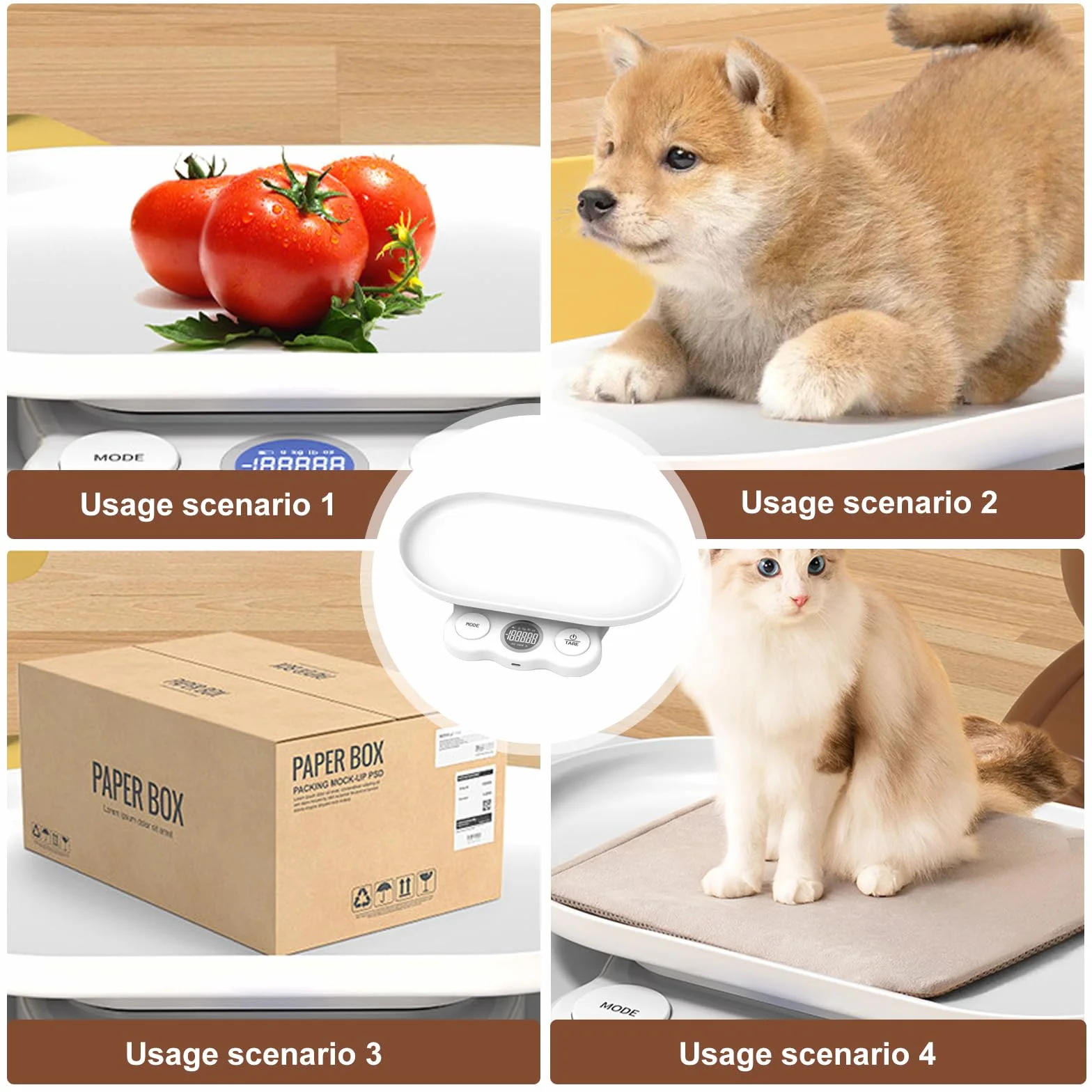 Balance numérique pour animaux 15 kg 7 modes pesée LCD chat chien