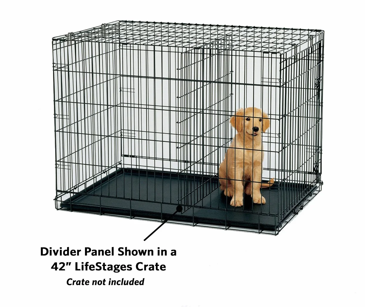 MidWest Homes for Pets Panneau de séparation pour cage de chien 91,44 cm Modèle 06DP Noir