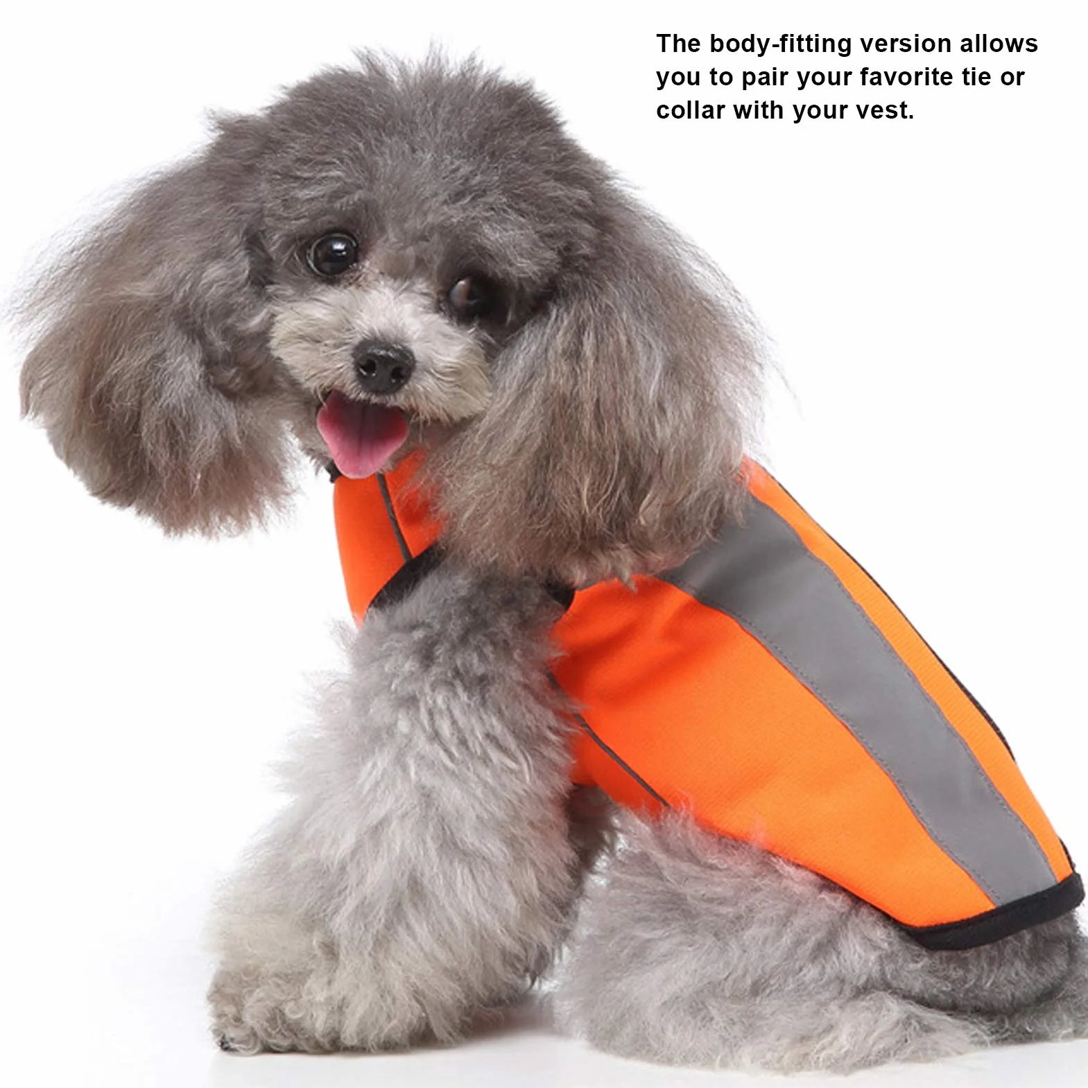 Gilet Réfléchissant de Sécurité pour Chien XL Orange Fluo, Veste Lumineuse Haute Visibilité