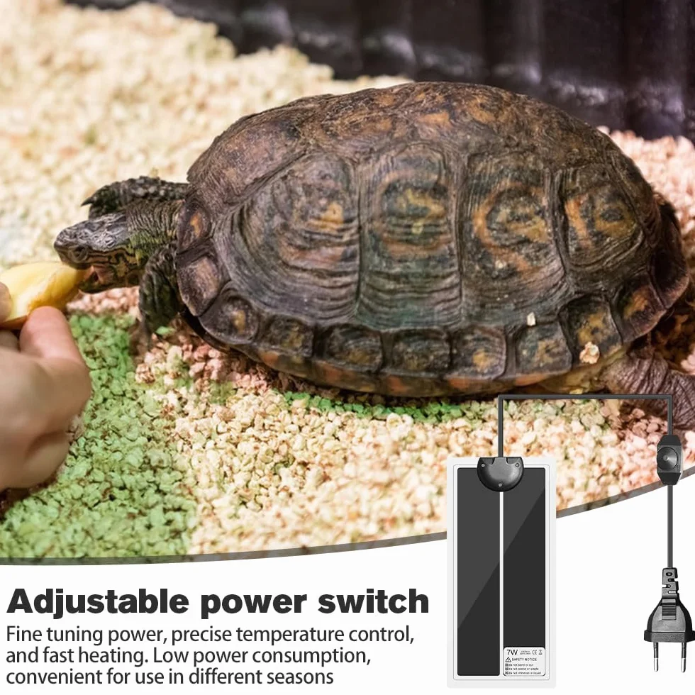 Tapis Chauffant Reptile 7W 28x15CM Chauffage Terrarium Adjustable