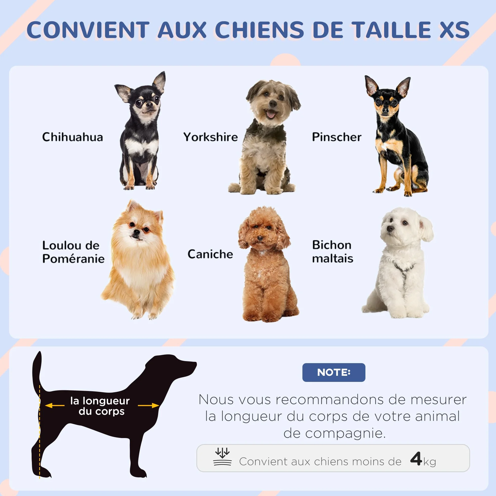 PawHut Niche pour Chien extérieure abri en Plastique résistante à l'eau 60x42x40 cm Bleu Blanc