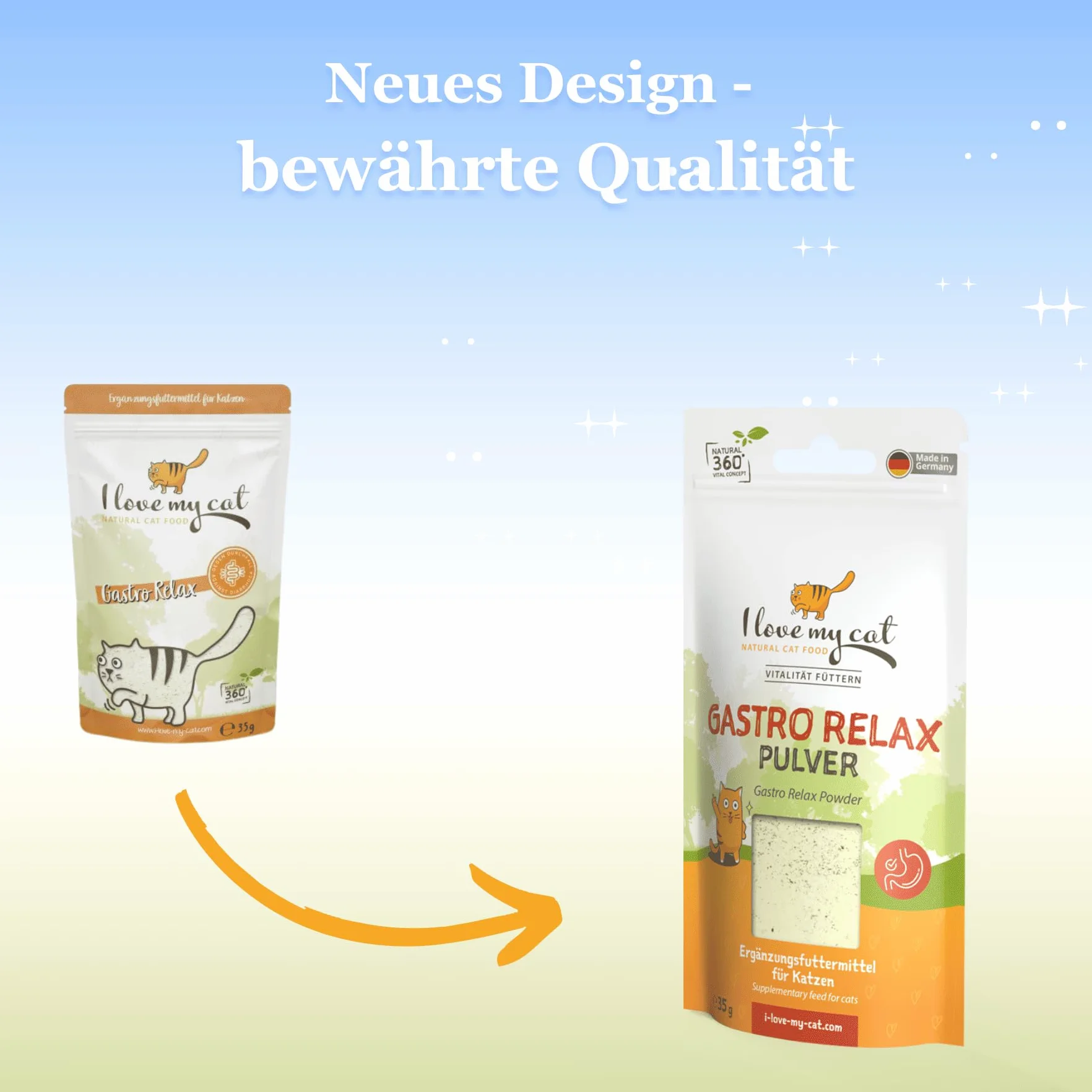 NATURAL CAT FOOD Gastro Relax Poudre pour Chats 35g