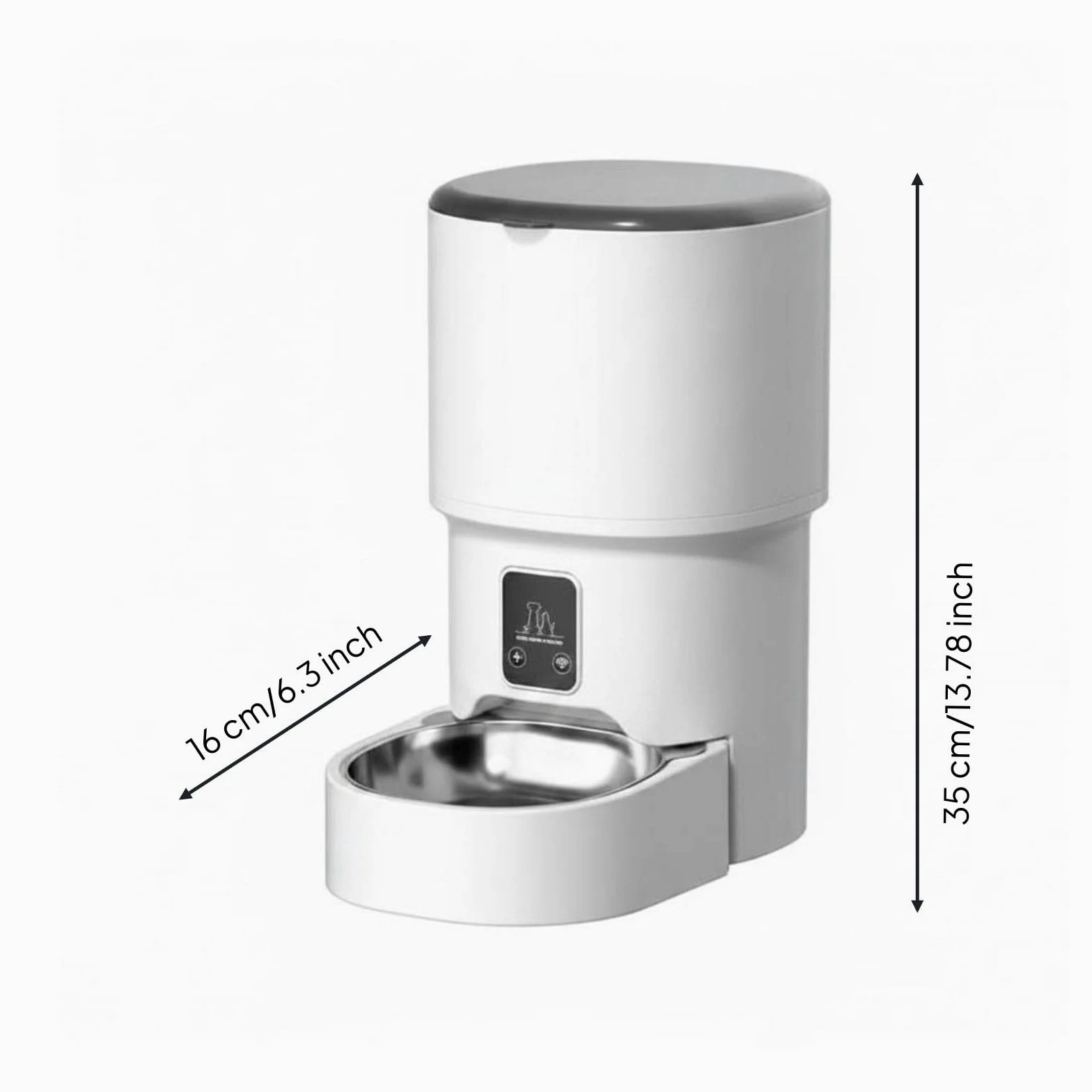 Distributeur Automatique de Croquettes Gamelle Connectée Nourrisseur Temporisé Intelligente Appareil de Distribution, Distributeur Intelligent avec APP, Gamelle en Acier Inoxydable, 4L