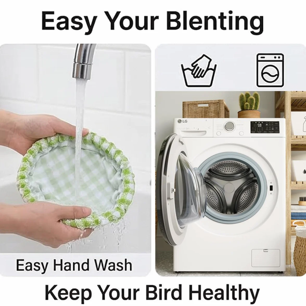 Nid d'oiseau pour perruche Imperméable 15 cm Vert avec chaîne