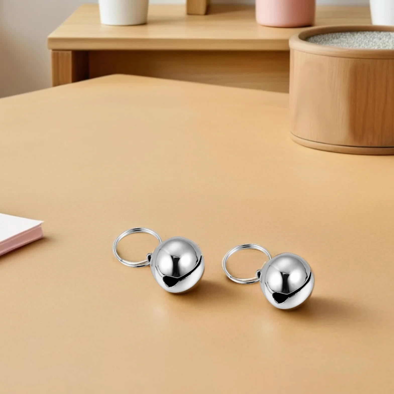 Clochettes en Métal Argenté pour Collier d'animaux, Son Clair, Fixation Facile, Accessoires Festifs pour Extérieur