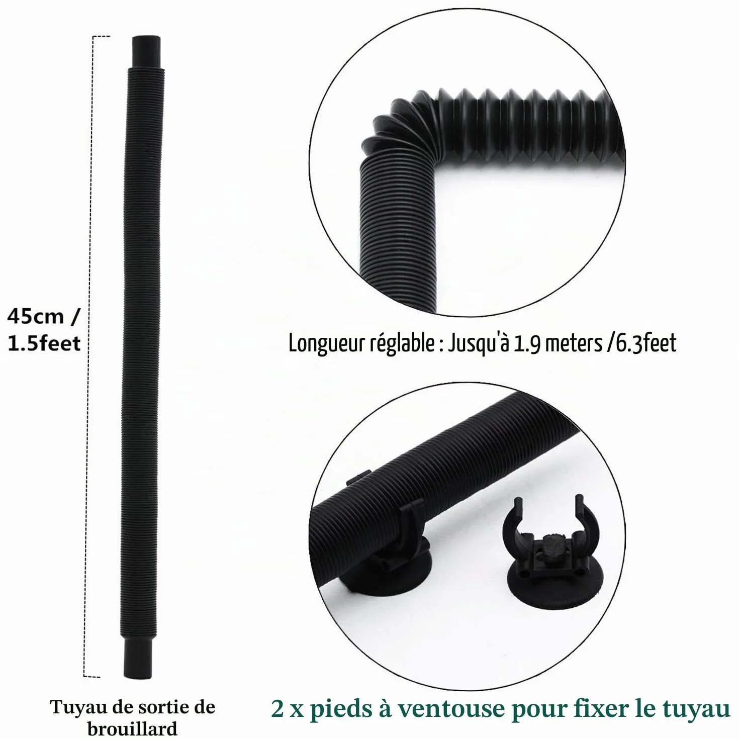 Coospider Reptile Fogger Humidificateur pour Terrarium 3L 380 L/h Machine à Fumée Mister