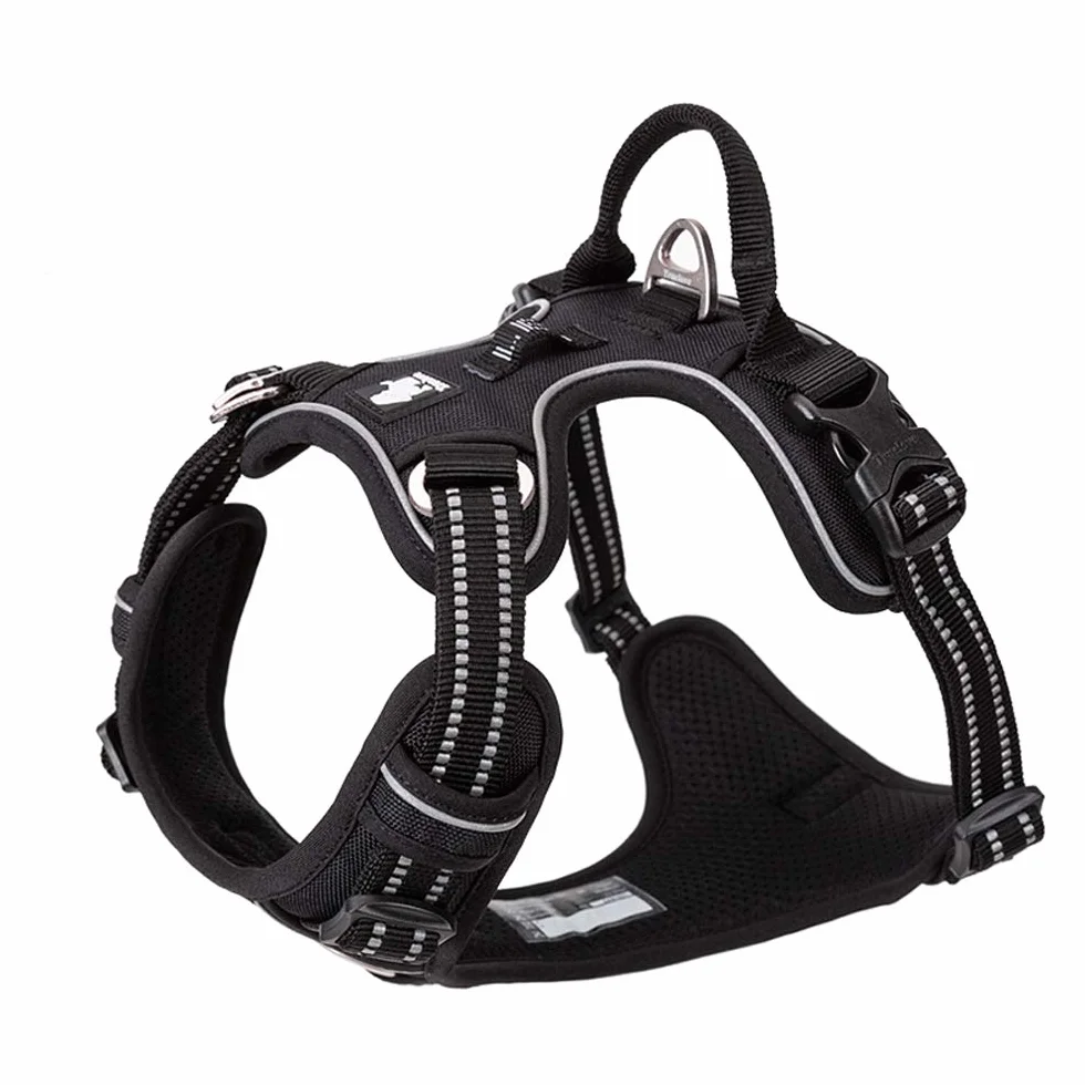 Harnais pour Chien No Pull Nylon Souple Réfléchissant Réglable Petit Grand Animal Domestique
