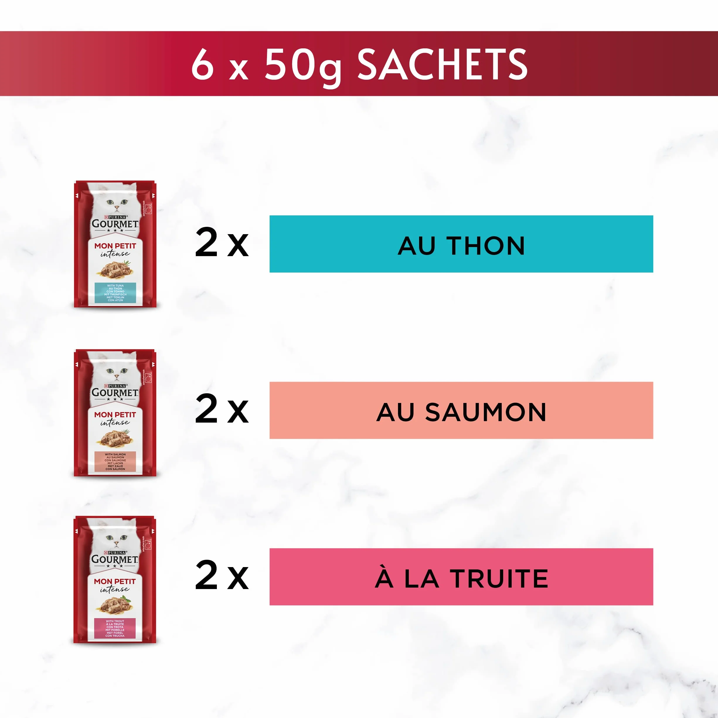 GOURMET Mon Petit Poissons 6x50g
