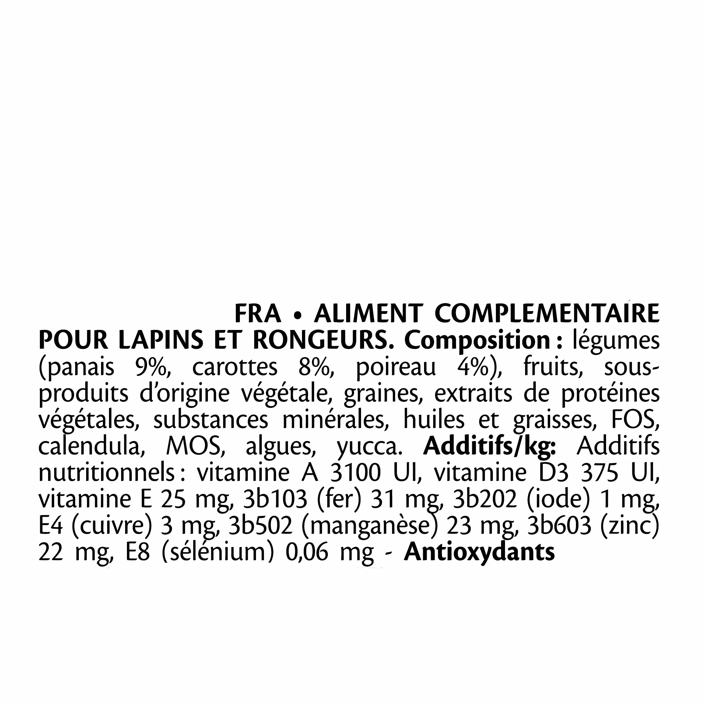 VERSELE-LAGA Nature Snack Veggies Mélange de Légumes pour Lapins et Rongeurs 7x85g