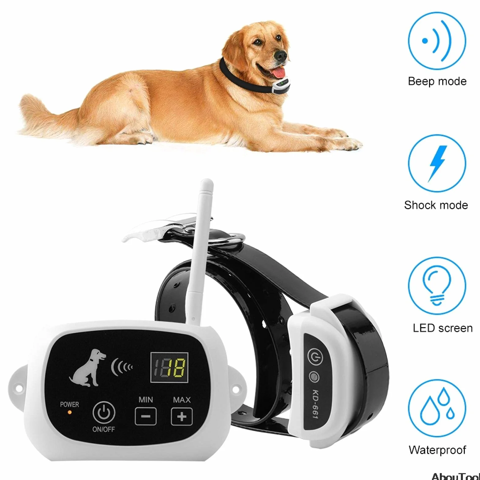 KD-661 Système de Clôture Électronique Sans Fil pour Gros Chiens avec Collier de Dressage Étanche