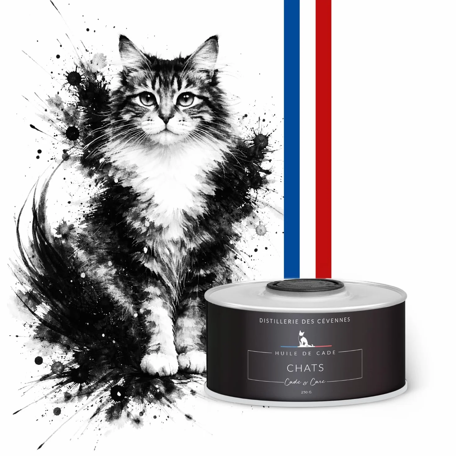 Huile de Cade pour Chats 250g Distillerie des Cévennes Fabriquée en France
