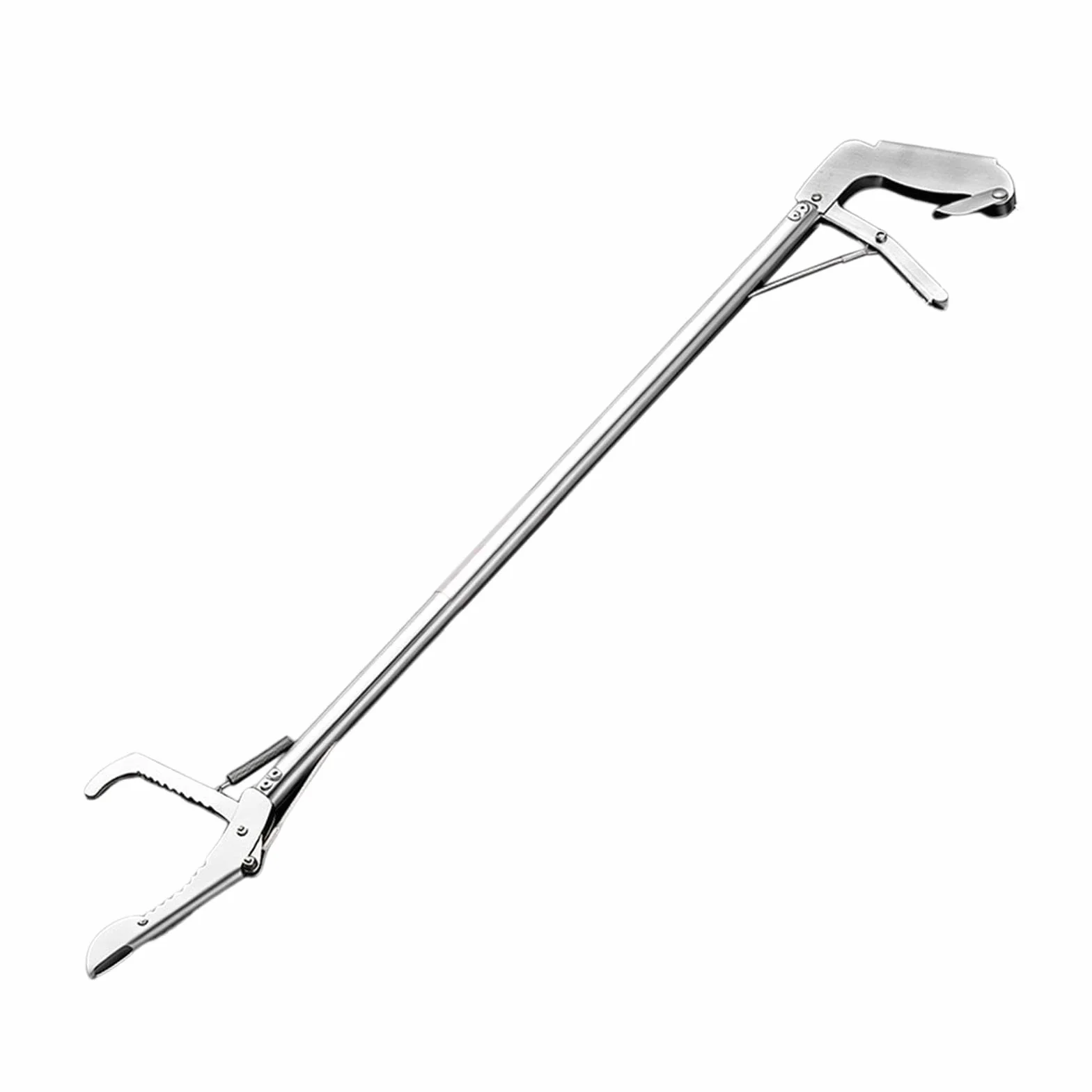 MagiDeal Pince à serpents et reptiles en acier inoxydable antidérapante pliable 150 cm outil d'alimentation à mâchoires larges Bec Coudé
