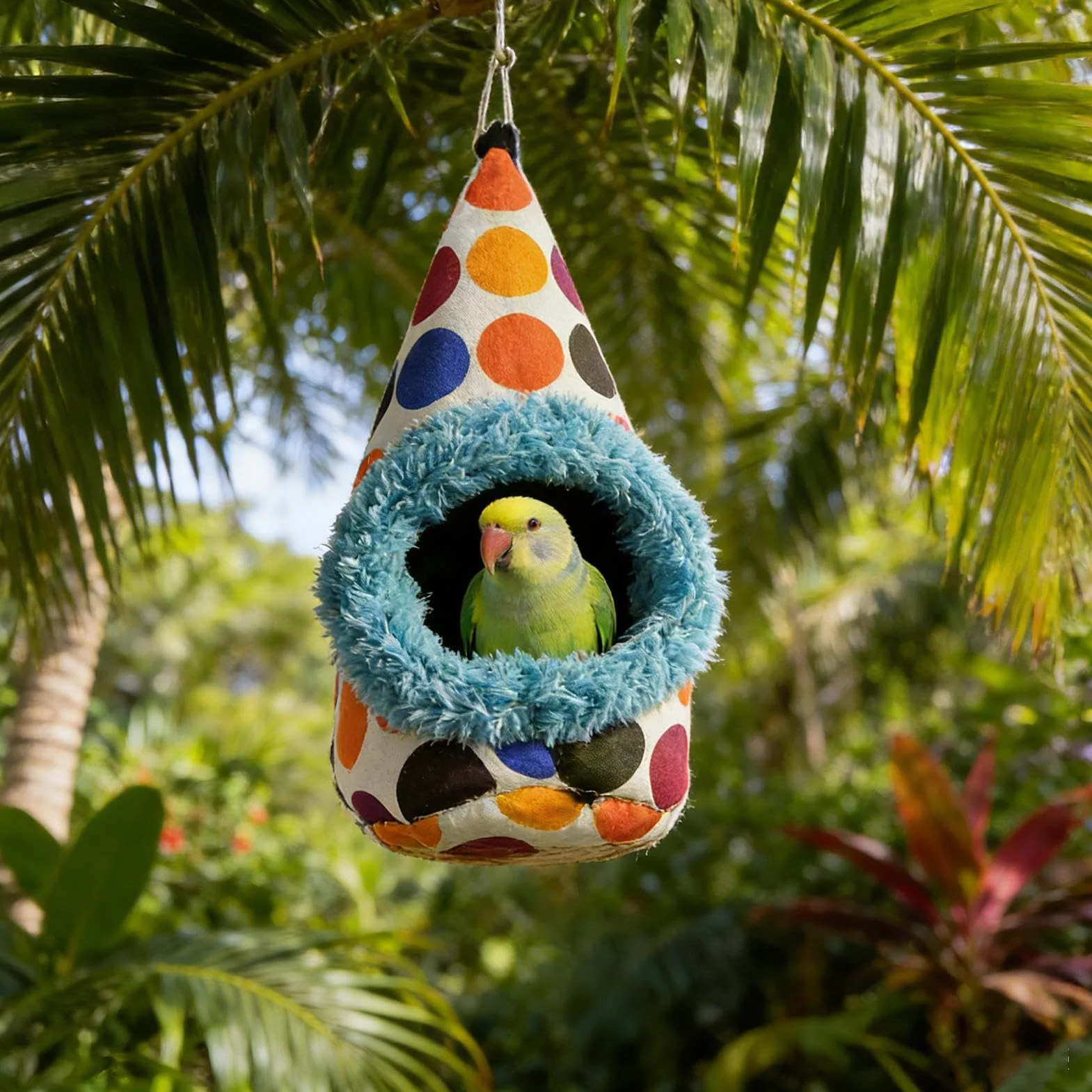 Lit pour cage à oiseaux en peluche, nichoir pour se reposer, canari, calopsitte, pinson