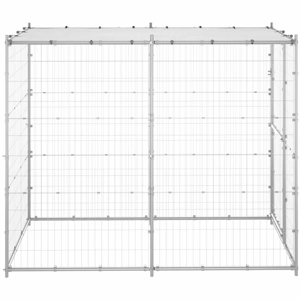 VidaXL Enclos Extérieur Acier Galvanisé 110x220x180 cm