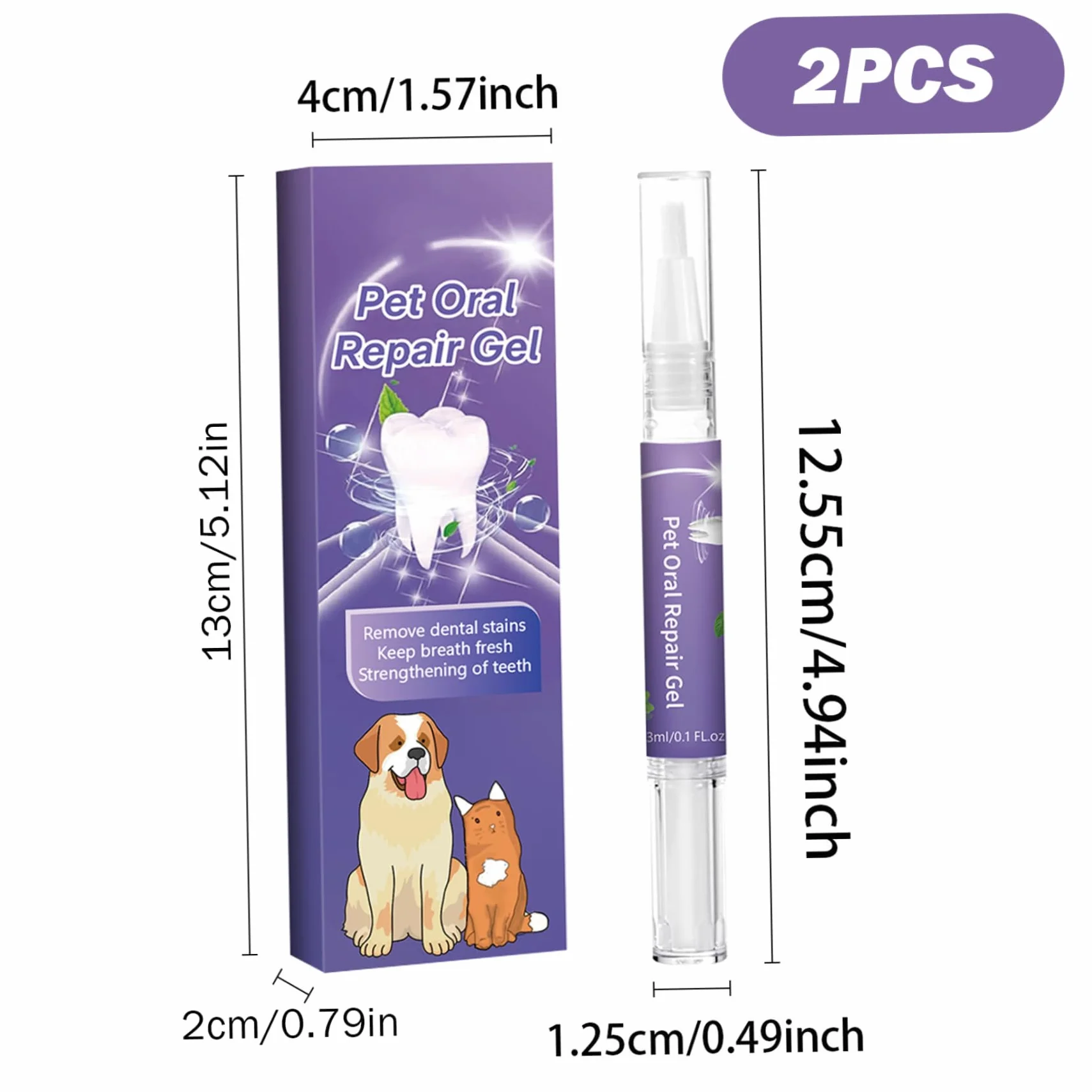 Dentifrice pour chat Gel réparation buccale 20g Menthe Désodorisant Stylo à dents