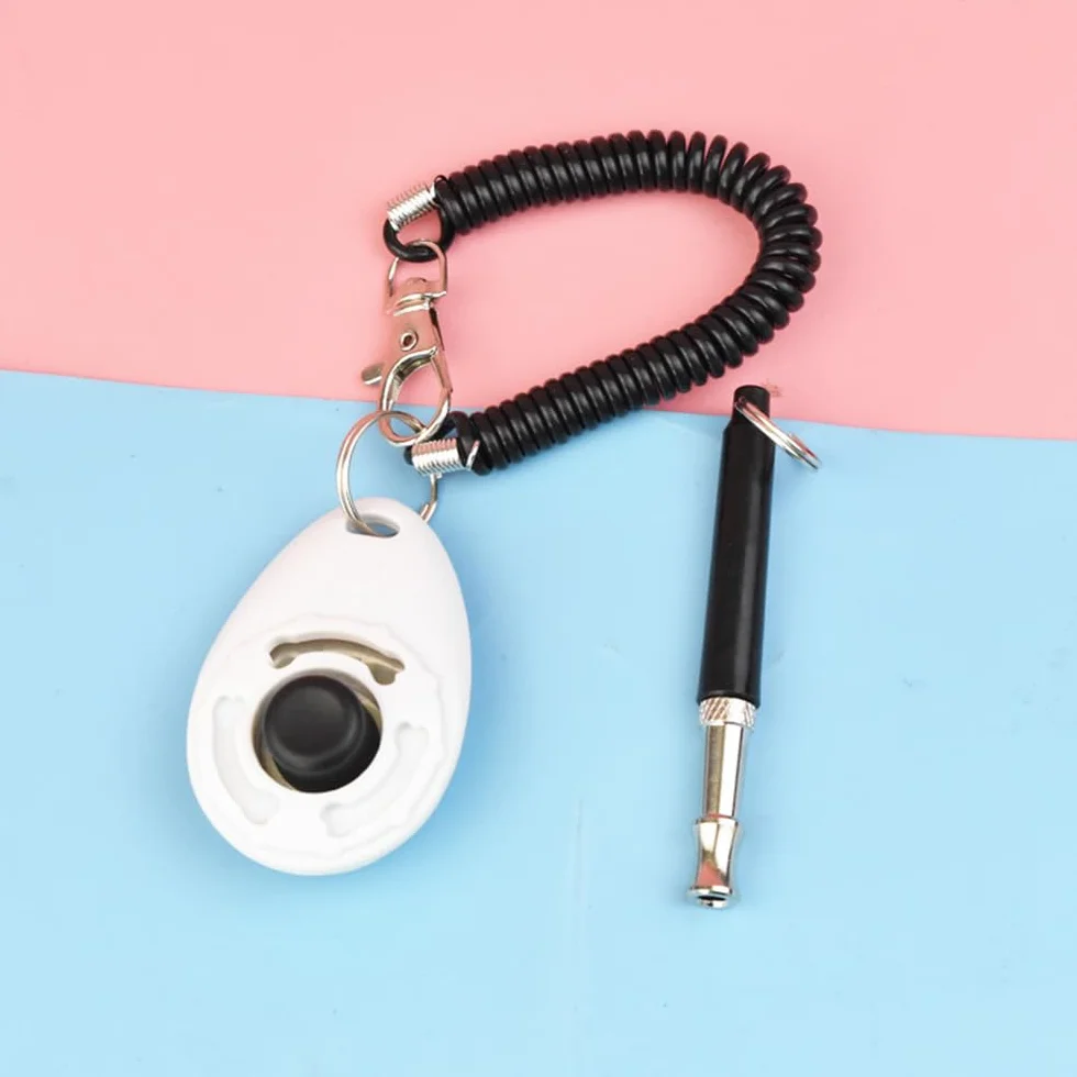 1 Pièce Clickers pour Chien, Clicker Chien Dressage,Clicker Training, Clicker de Chien avec Grand Bouton pour Pet Training Professional, pour Chiens, Chats, Oiseaux, Chevaux (Blanc)