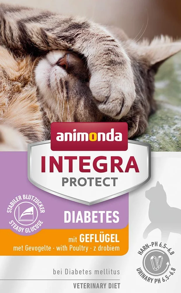 animonda INTEGRA PROTECT Nourriture pour chat humide diabète volaille (6 x 100 g), recommandée par le vétérinaire en cas de diabète sucré, aliment diététique développé avec des vétérinaires pour chats