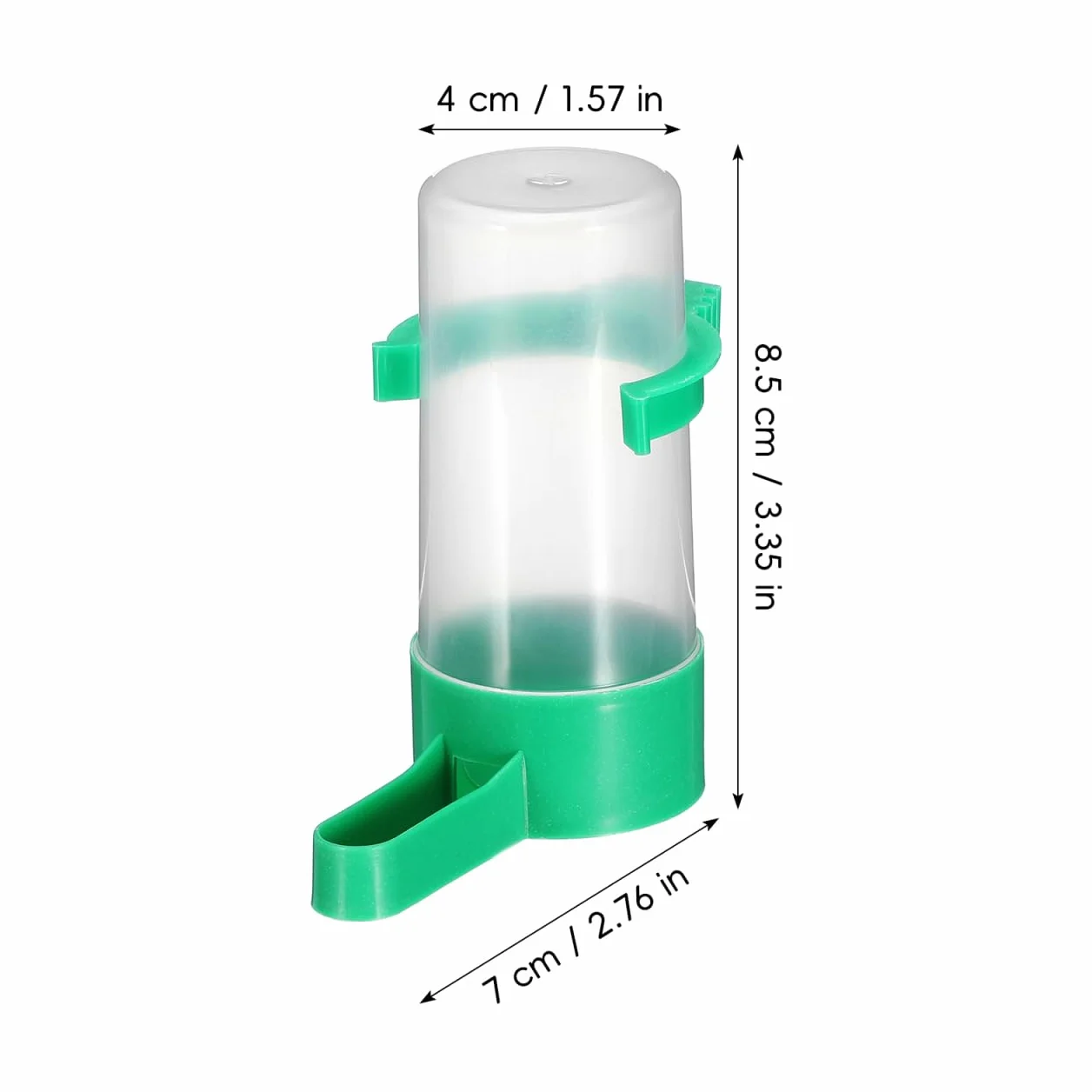 Hohopeti Distributeur d'eau Automatique pour Oiseaux en Cage 10 Pièces Abreuvoir Anti-Gaspillage 60Ml Bec Incliné